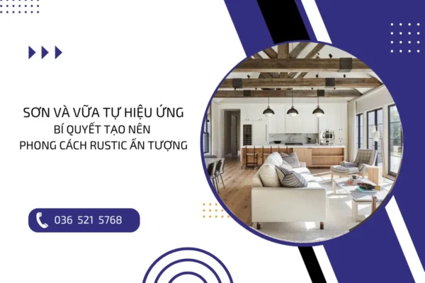 Sơn và vữa tự hiệu ứng: Bí quyết tạo nên phong cách rustic ấn tượng