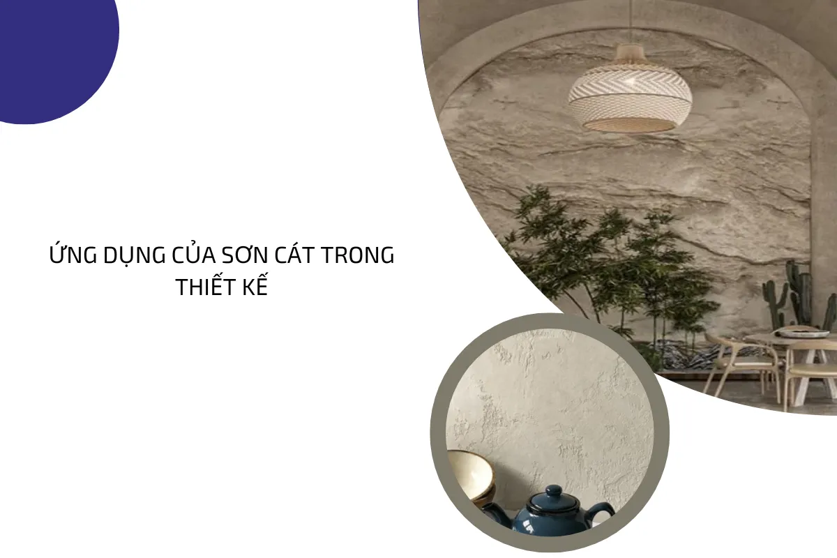 Ứng dụng của sơn cát trong thiết kế.