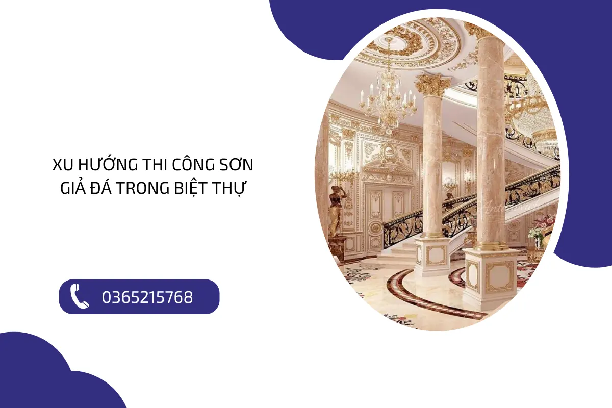 Xu hướng thi công sơn giả đá trong biệt thự