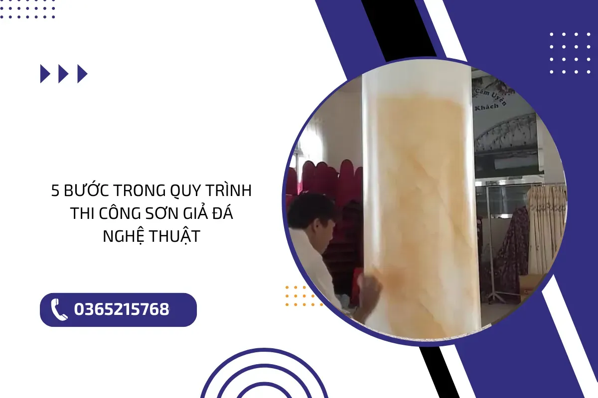 5 bước trong quy trình thi công sơn giả đá nghệ thuật