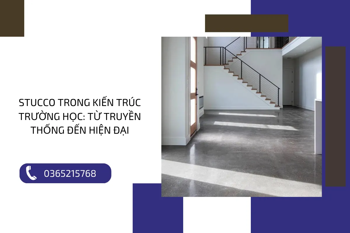 sử dụng stucco ở trường học 4