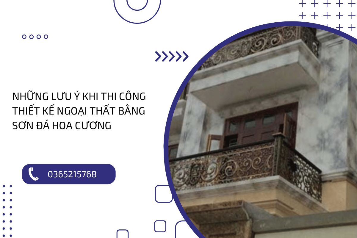 Những lưu ý khi sử dụng sơn đá hoa cương cho thiết kế ngoại thất