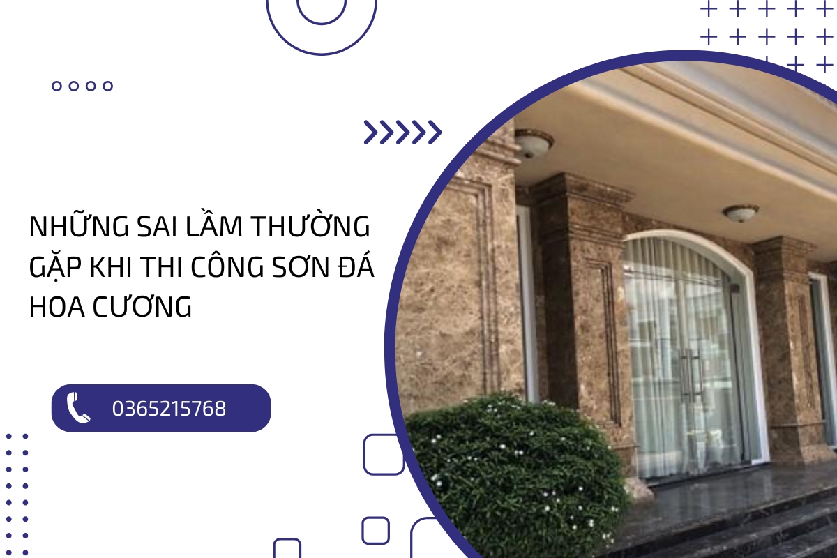 Hướng dẫn thi công sơn đá hoa cương đẹp và bền màu chuẩn