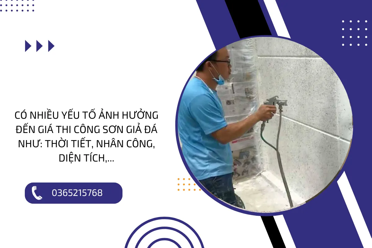 Có nhiều yếu tố ảnh hưởng đến giá thi công sơn giả đá như thời tiết, nhân công, diện tích,...