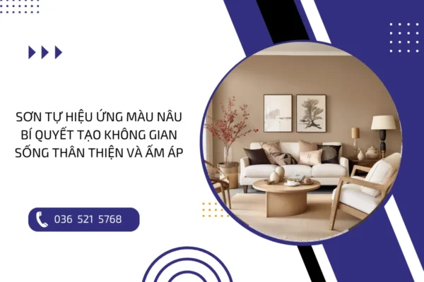 Sơn tự hiệu ứng màu nâu: Bí quyết tạo không gian sống ấm áp