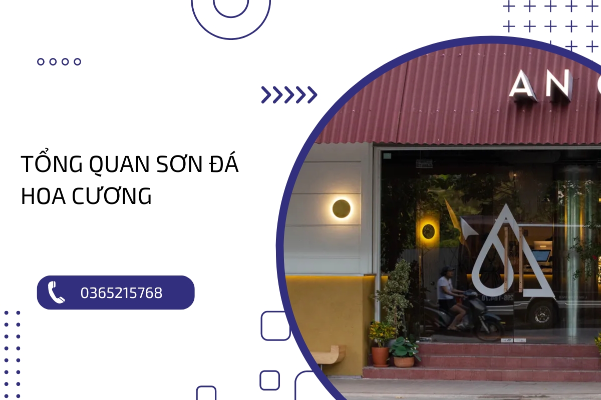 Trang trí quán cà phê : Ứng dụng sơn đá hoa cương trong thiết kế