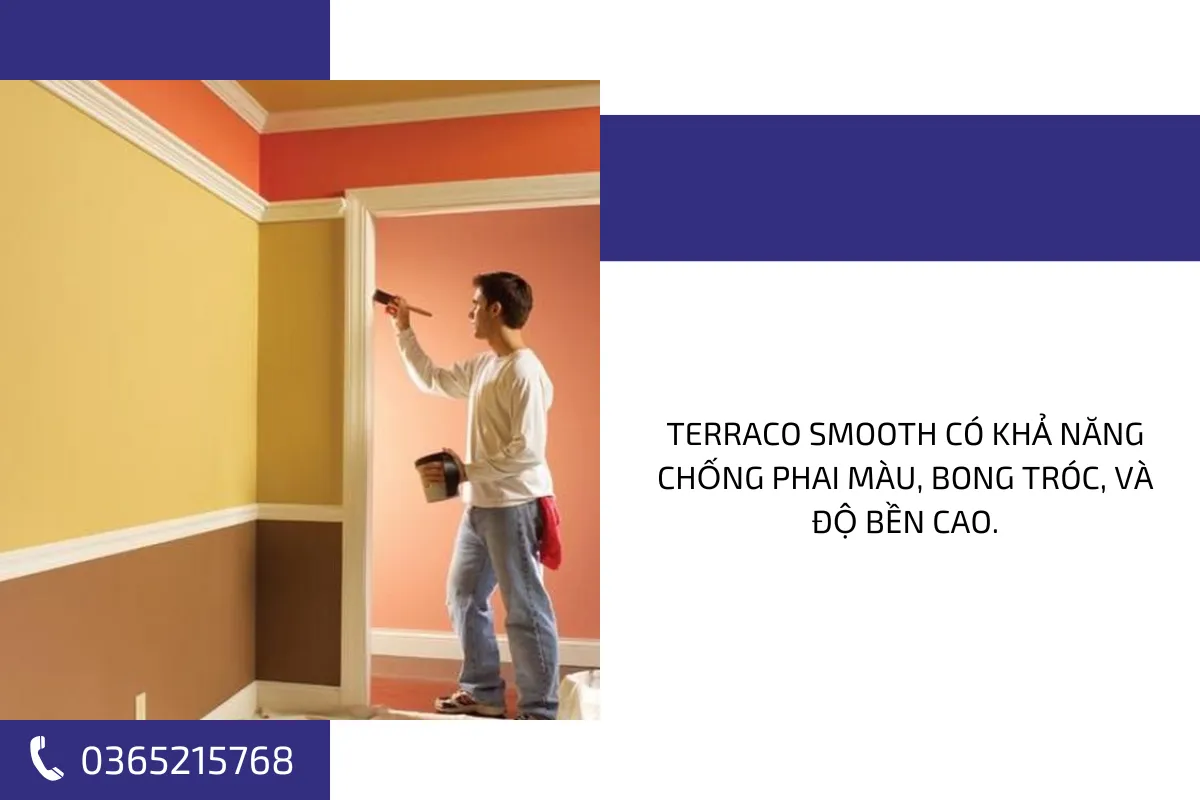 Terraco Smooth có khả năng chống phai màu, bong tróc, và độ bền cao. Terraco Smooth có khả năng chống phai màu, bong tróc, và độ bền cao.