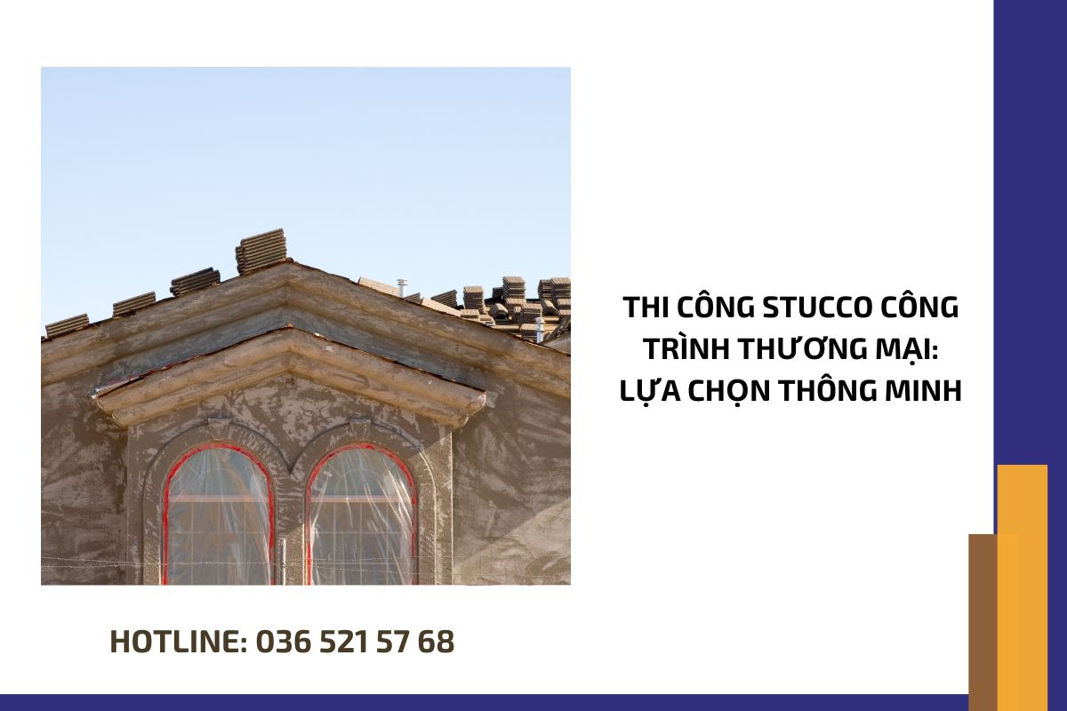 Thi công stucco công trình thương mại lựa chọn thông minh