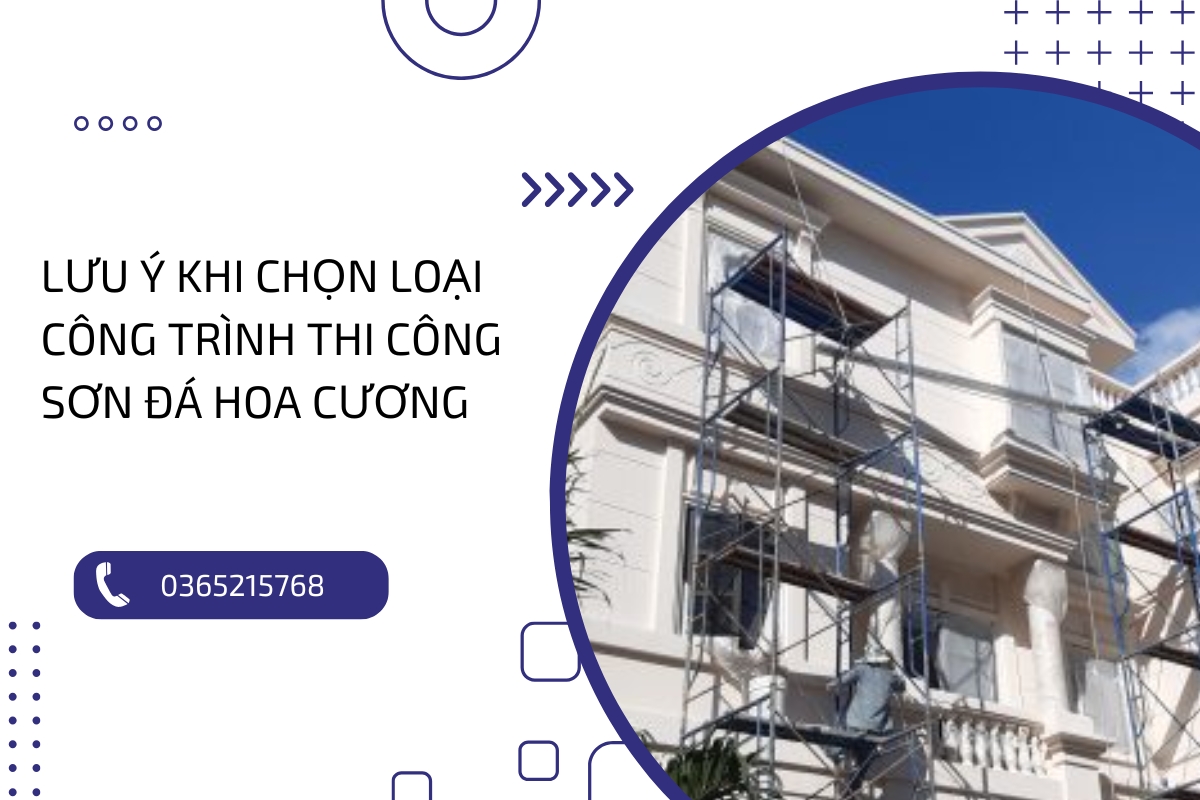 Các loại công trình phù hợp nhất dành cho sơn đá hoa cương