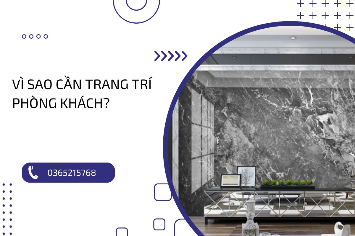 Trang trí phòng khách cùng sơn đá hoa cương với nét sang trọng