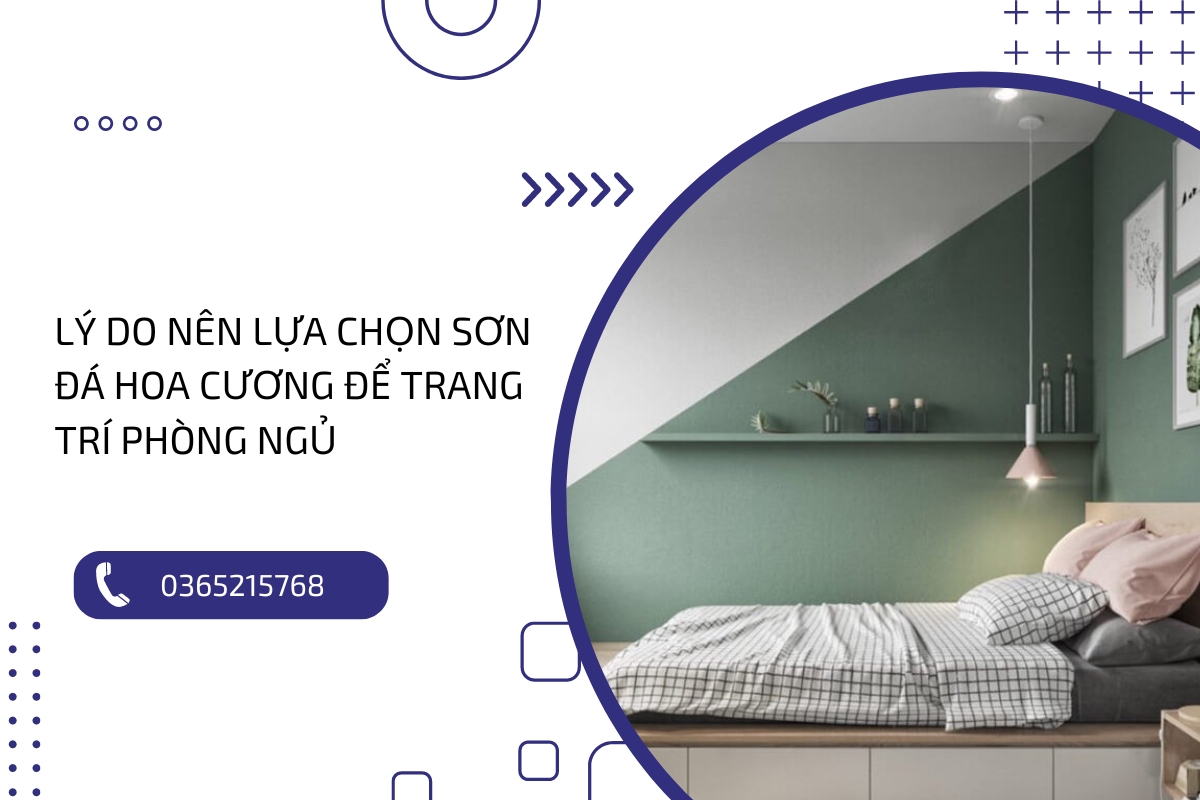 Trang trí phòng ngủ sang trọng và hiện đại với sơn đá hoa cương