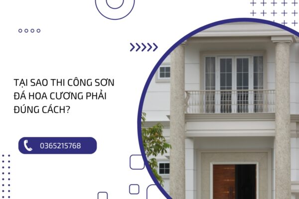 Hướng dẫn quy trình thi công sơn đá hoa cương chuẩn, bền đẹp