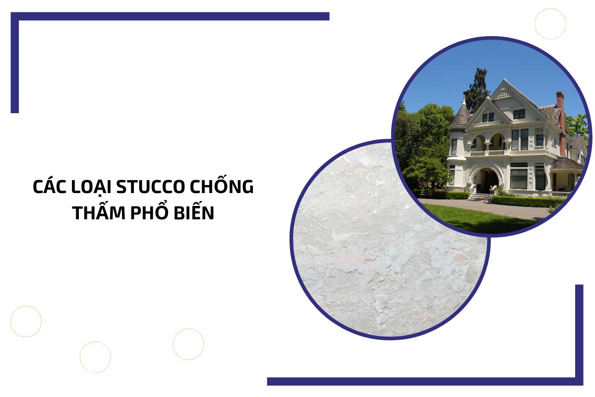 Các loại Stucco chống thấm phổ biến