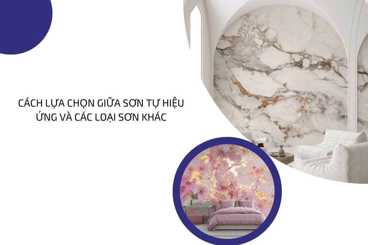 Cách lựa chọn giữa sơn tự hiệu ứng và các loại sơn khác