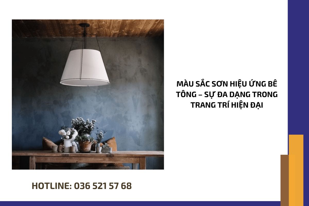 Màu sắc sơn hiệu ứng bê tông – sự đa dạng trong trang trí hiện đại