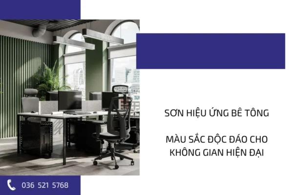 Sơn hiệu ứng bê tông: Màu sắc độc đáo cho không gian hiện đại