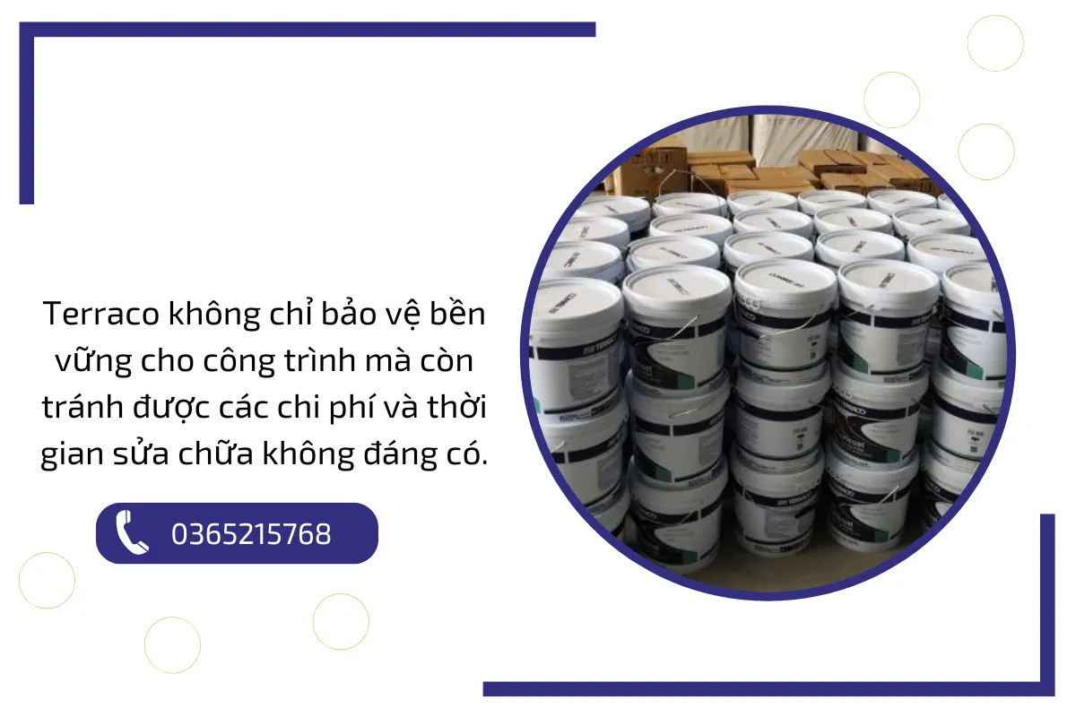 Terraco không chỉ bảo vệ bền vững cho công trình mà còn tránh được các chi phí và thời gian sửa chữa không đáng có. Terraco không chỉ bảo vệ bền vững cho công trình mà còn tránh được các chi phí và thời gian sửa chữa không đáng có.