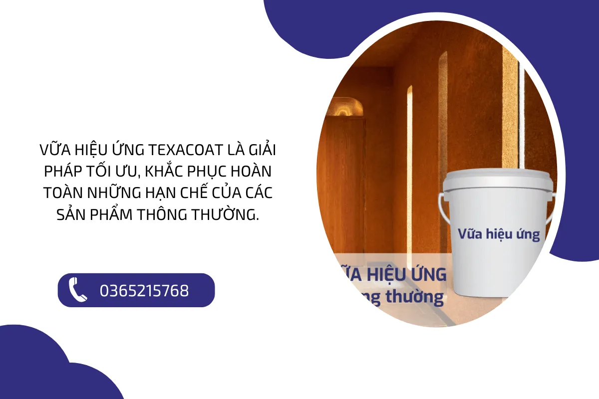 Vữa hiệu ứng TexaCoat là giải pháp tối ưu, khắc phục hoàn toàn những hạn chế của các sản phẩm thông thường.