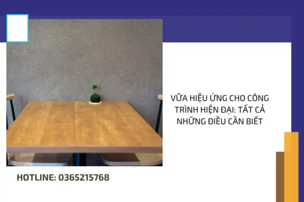 Vữa hiệu ứng cho công trình hiện đại: Tất cả những điều cần biết