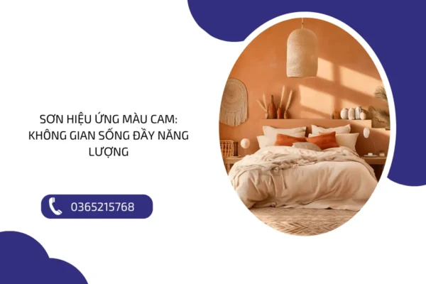 Sơn hiệu ứng màu cam: Không gian sống đầy năng lượng