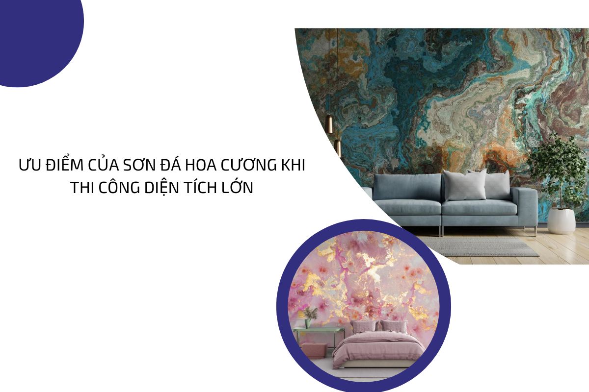 Ưu điểm của sơn đá hoa cương khi thi công diện tích lớn Ưu điểm của sơn đá hoa cương khi thi công diện tích lớn