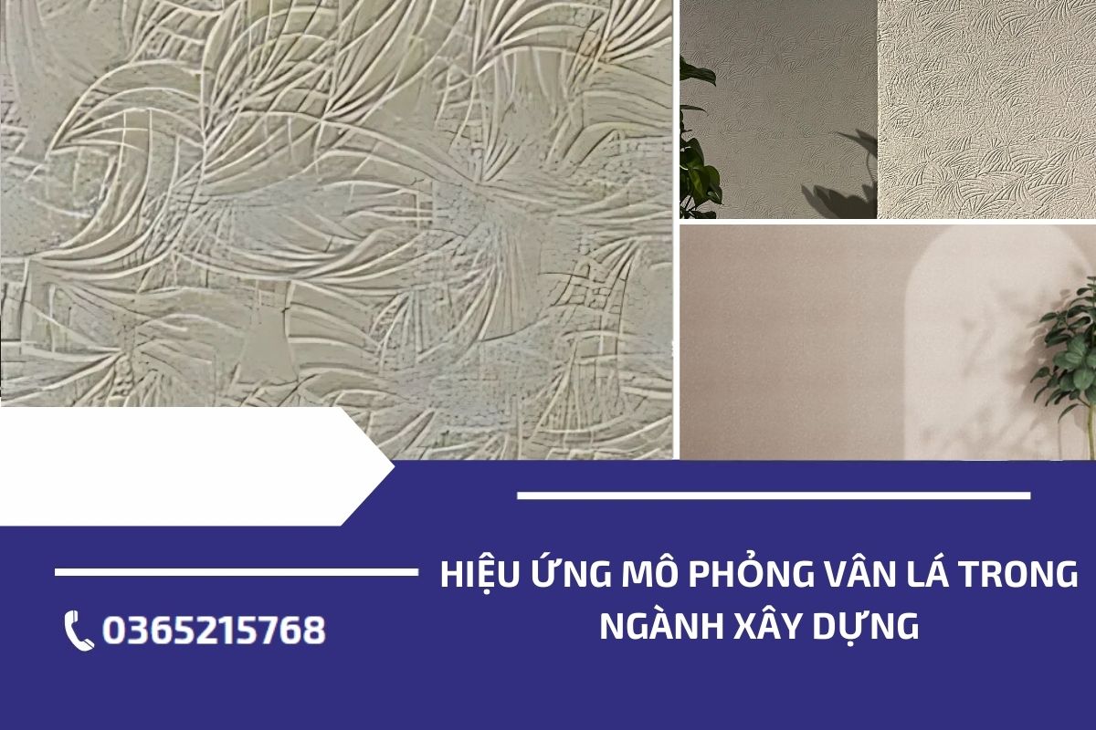 Hiệu ứng mô phỏng vân lá trong ngành xây dựng