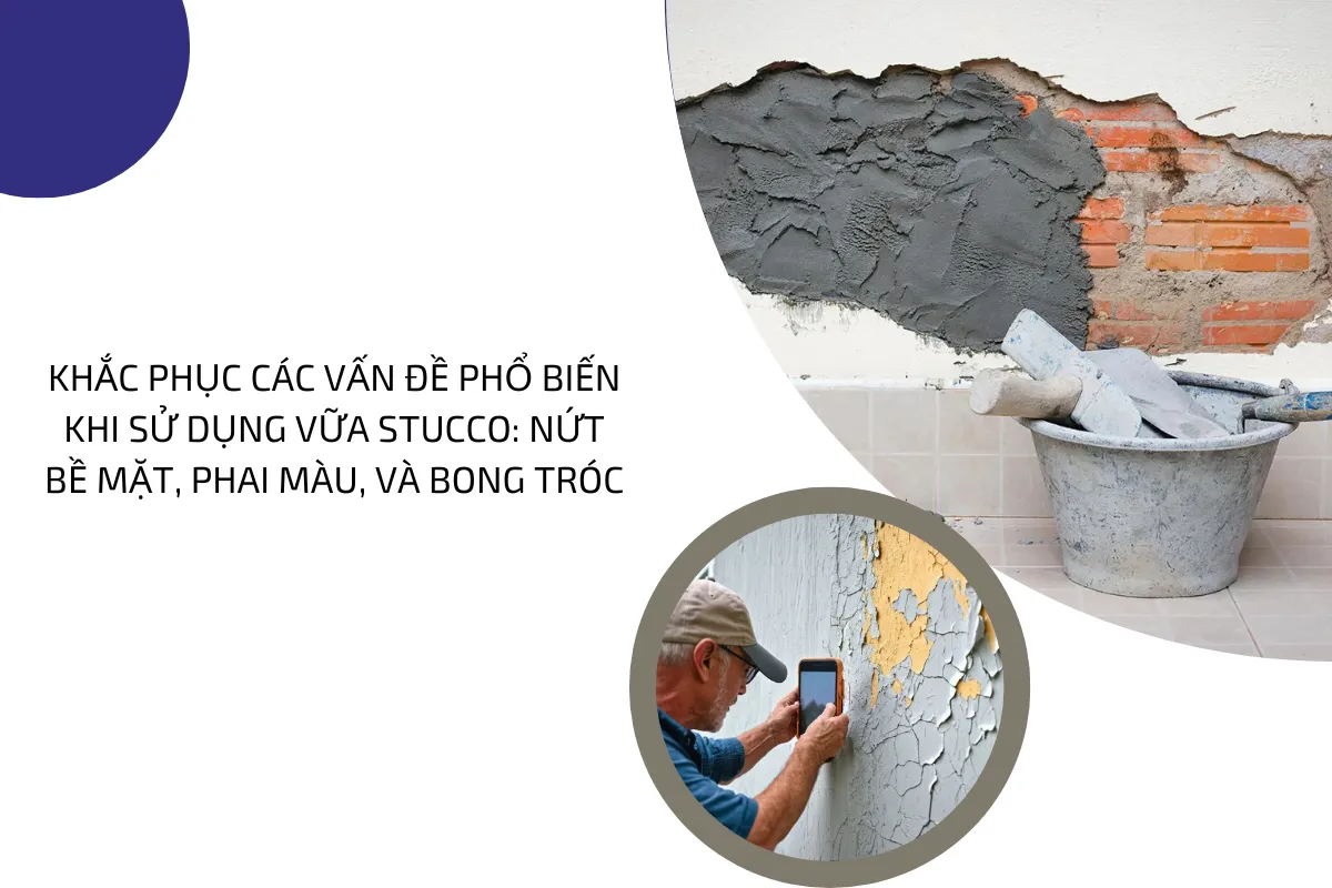 Khắc phục các vấn đề phổ biến khi sử dụng vữa Stucco 4