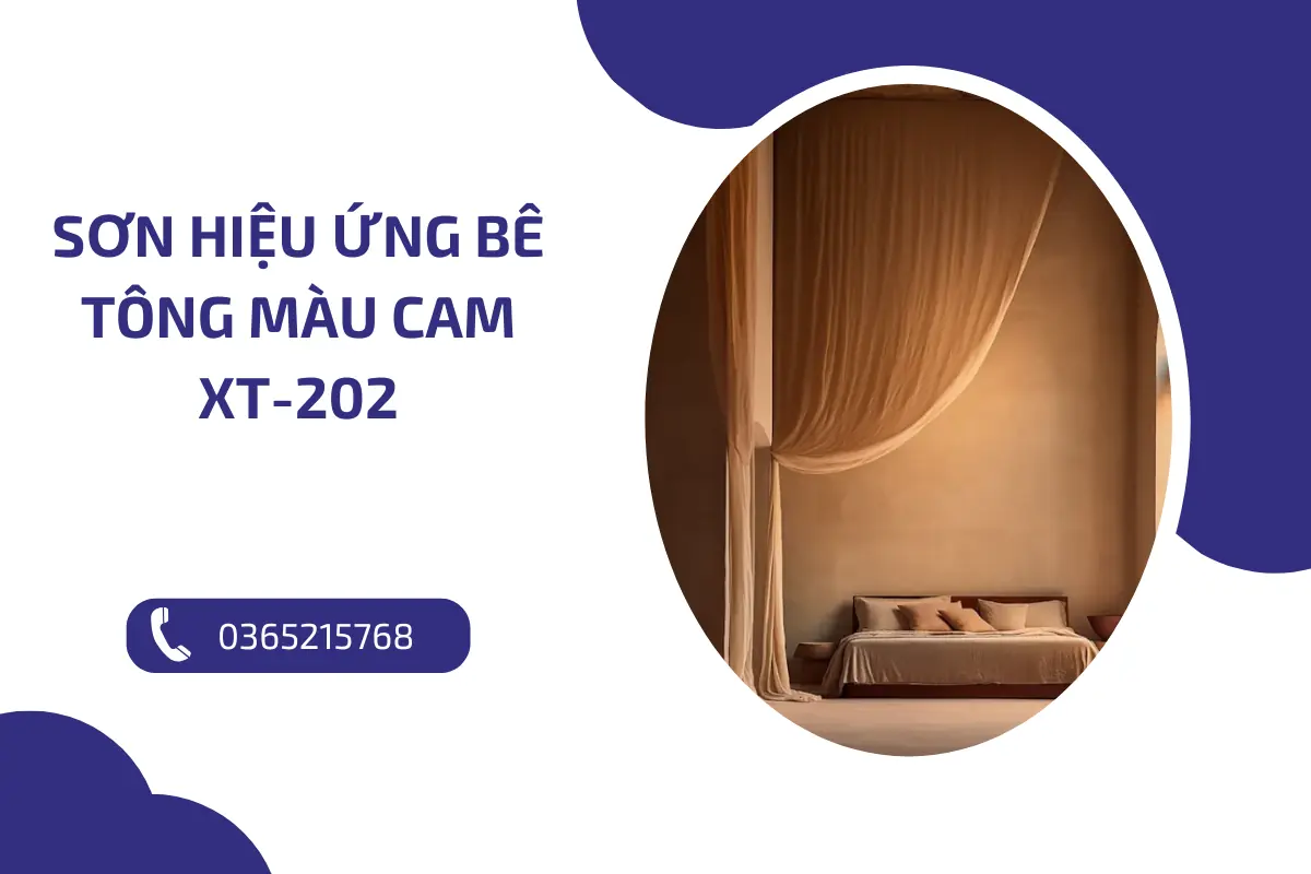 Sơn hiệu ứng bê tông màu cam XT 202 (1)