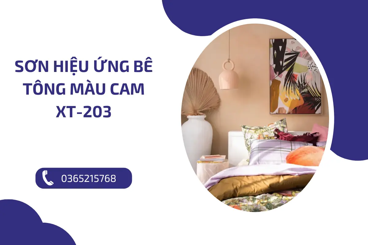 Sơn hiệu ứng bê tông màu cam XT 203 (2)