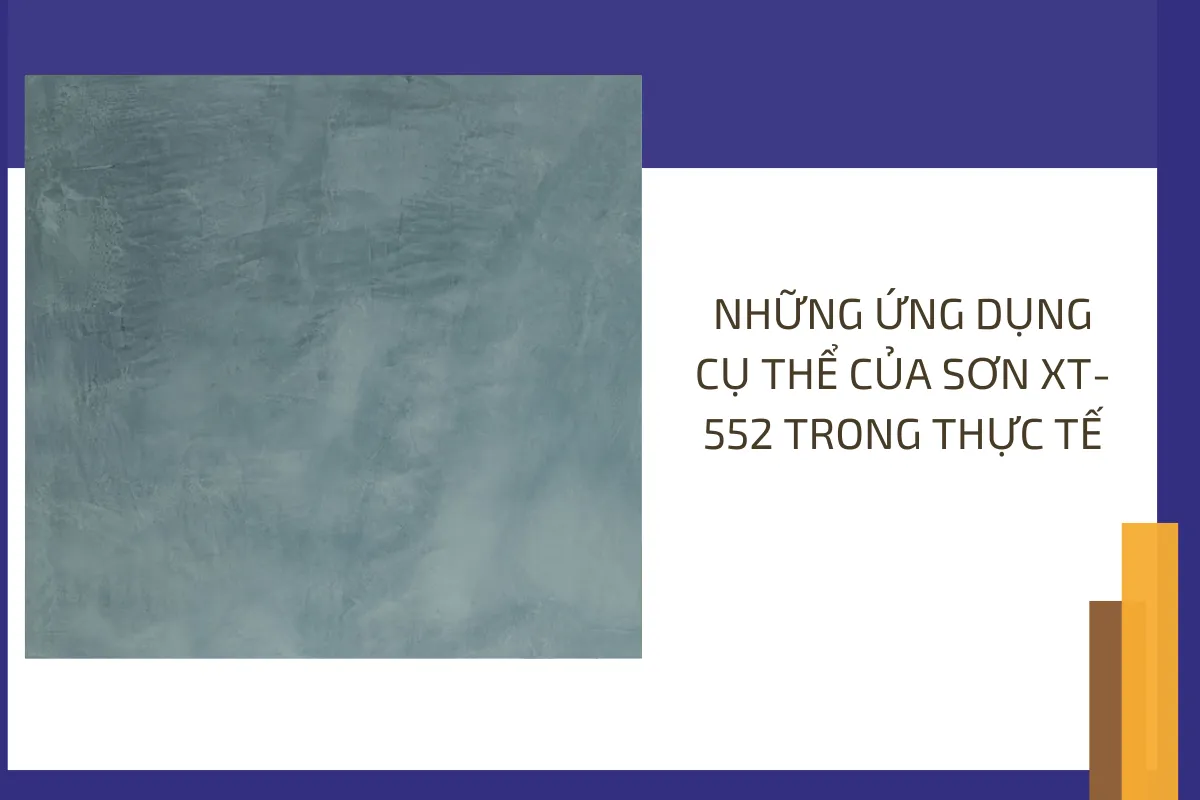 Sơn hiệu ứng bê tông màu xanh nước XT 552 3