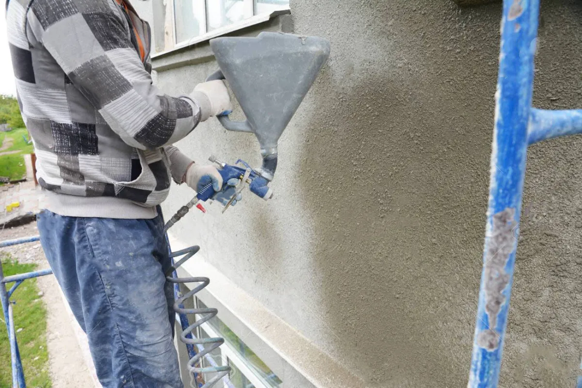 Thi công vữa Stucco trên bề mặt không phẳng vẫn đảm bảo độ mịn 3