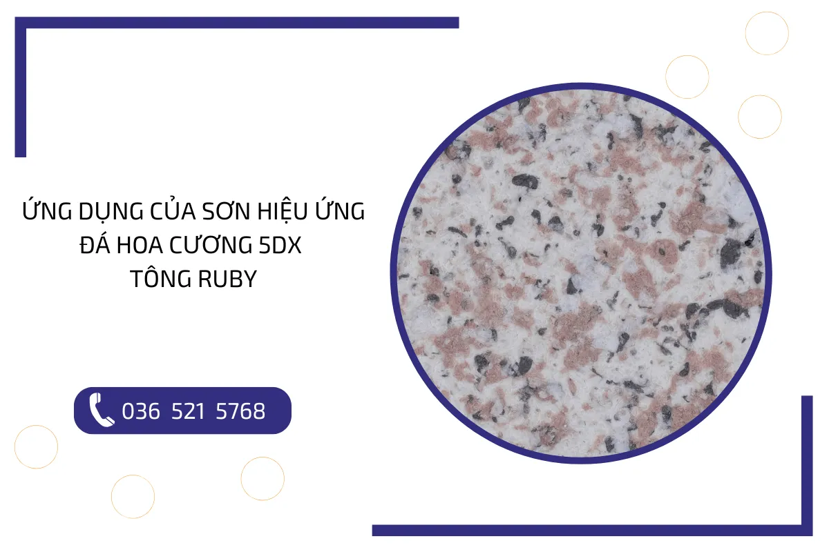 Ứng dụng của sơn hiệu ứng đá hoa cương 5DX tông Ruby trong thiết kế nội ngoại thất