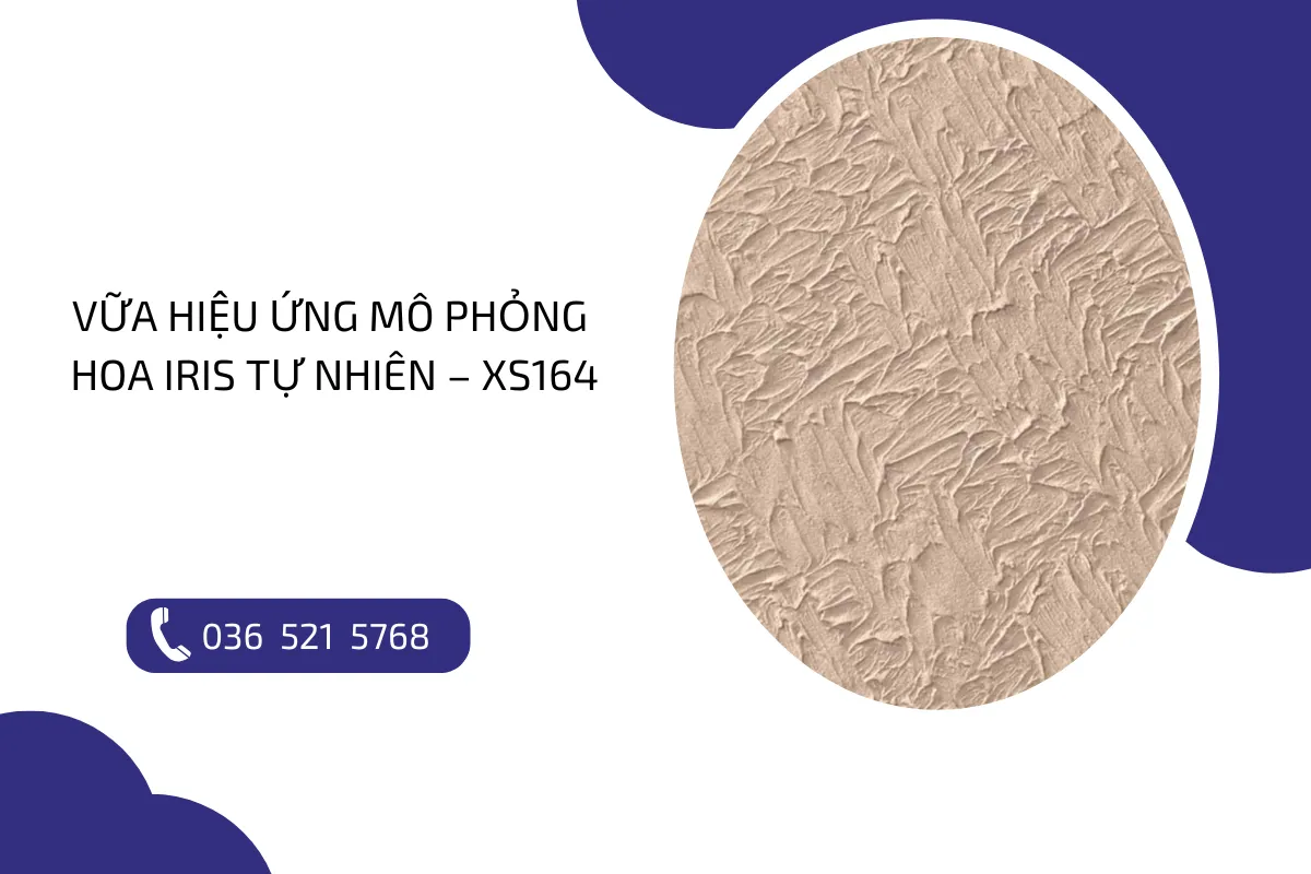 Vữa hiệu ứng Hoa Iris tự nhiên – XS164 là sản phẩm vữa cao cấp, được thiết kế đặc biệt để tạo ra những bề mặt tường đẹp mắt với họa tiết giống như Hoa Iris tự nhiên