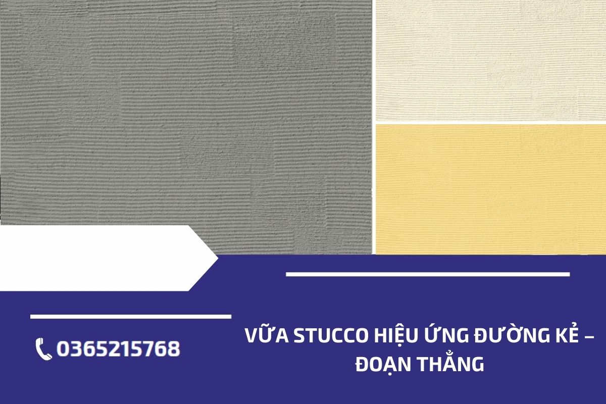 Vữa stucco hiệu ứng đường kẻ – đoạn thẳng