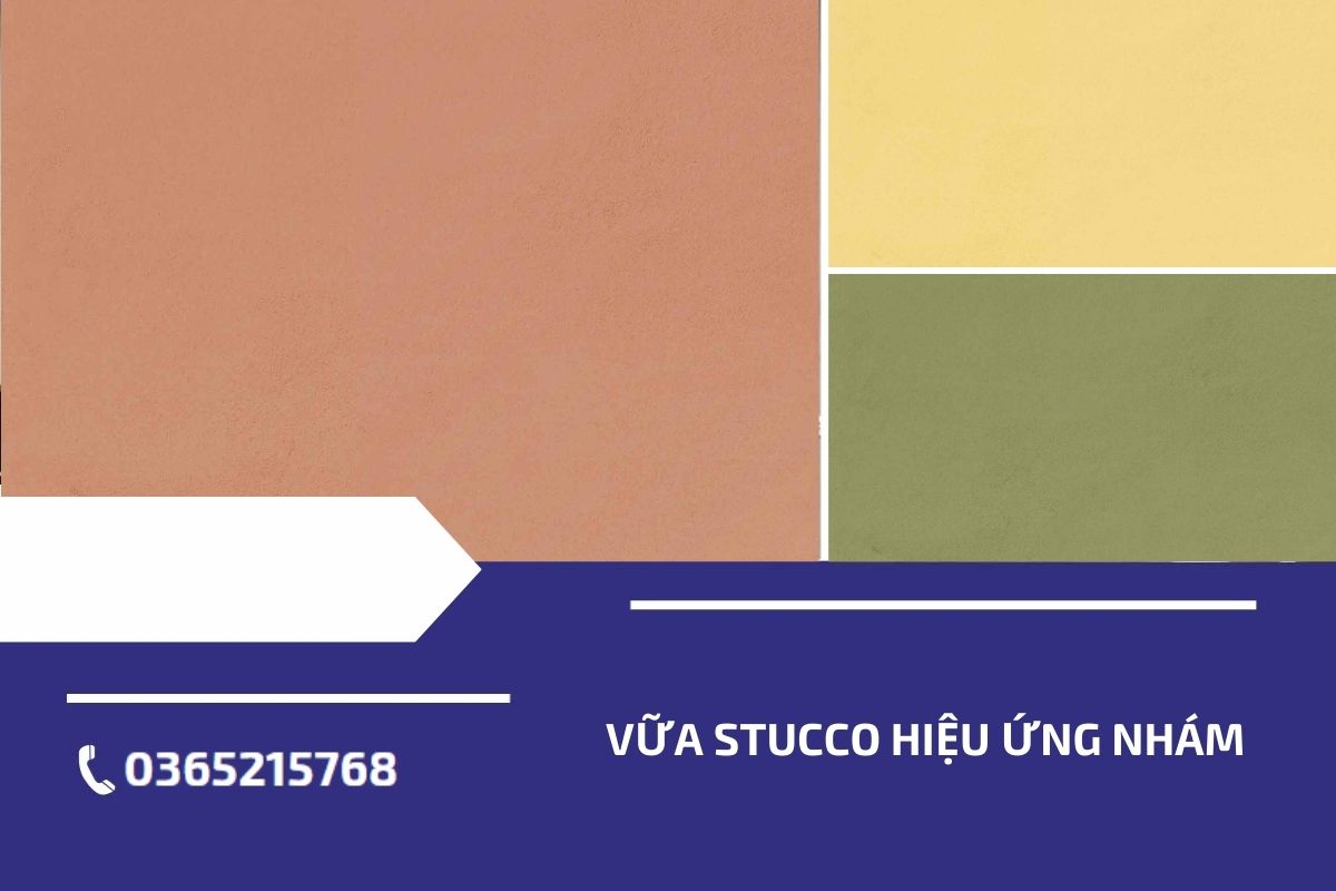 Vữa stucco hiệu ứng nhám