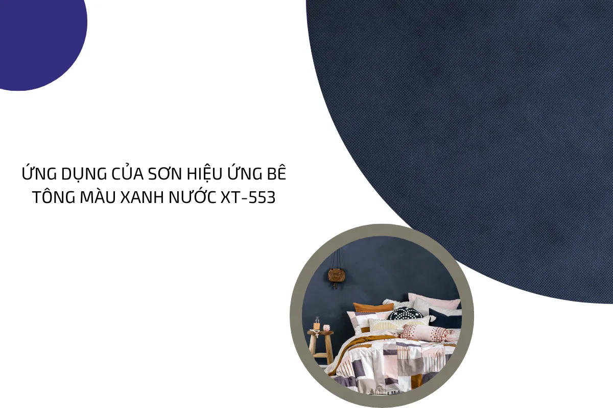 sơn hiệu ứng bê tông màu xanh nước XT 553 2