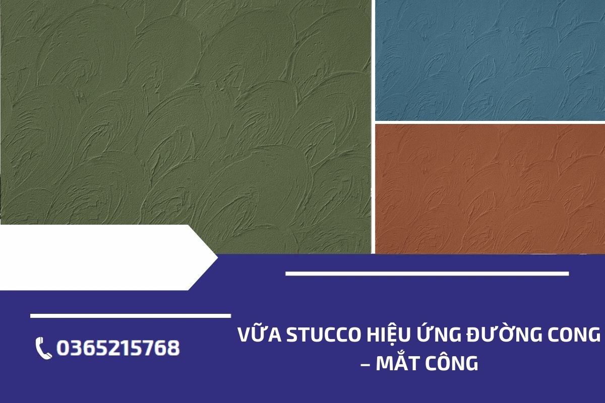 Vữa stucco hiệu ứng đường kẻ – đoạn thẳng