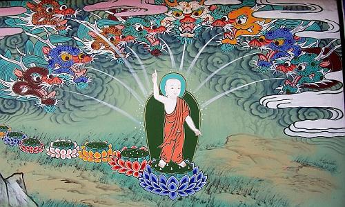 9 con rong phun nuoc tam khi duc phat dan sinh