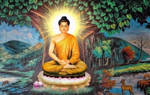 Đức Phật thành đạo dưới cội cây bồ đề