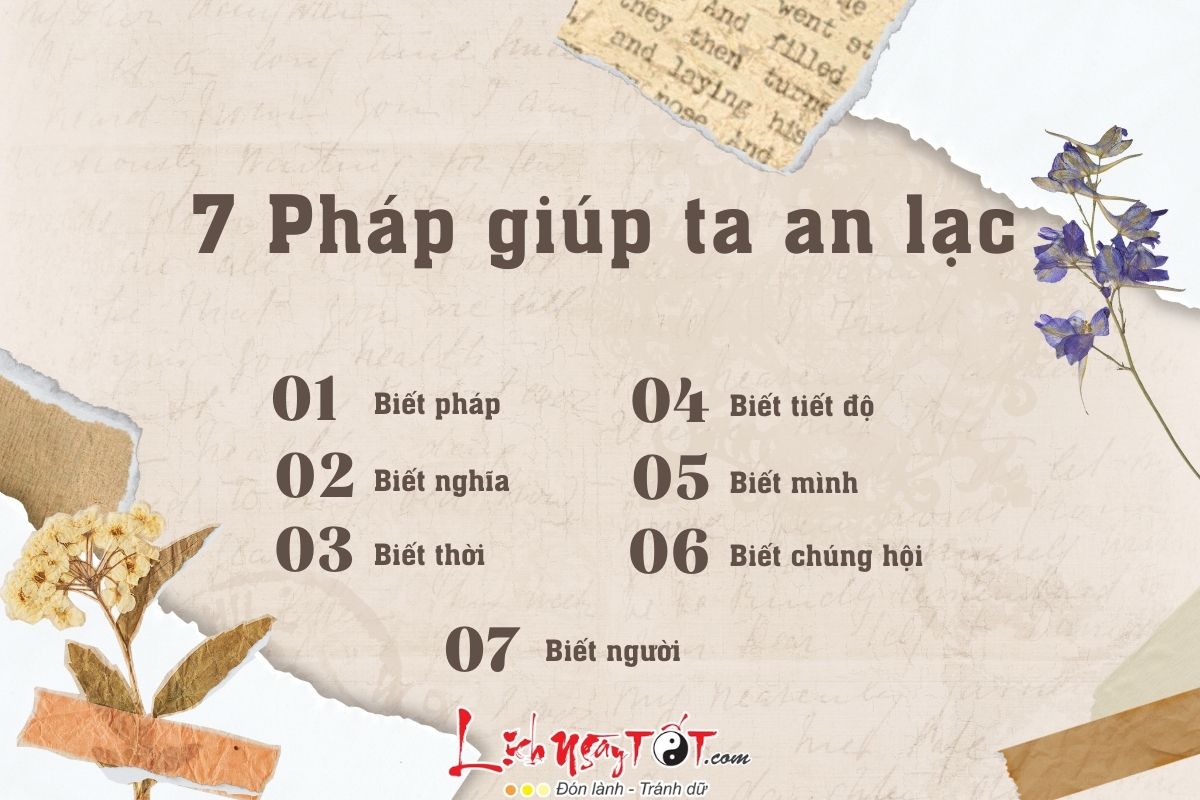 Giải thích về 7 pháp an lạc Giai thich ve 7 phap an lac