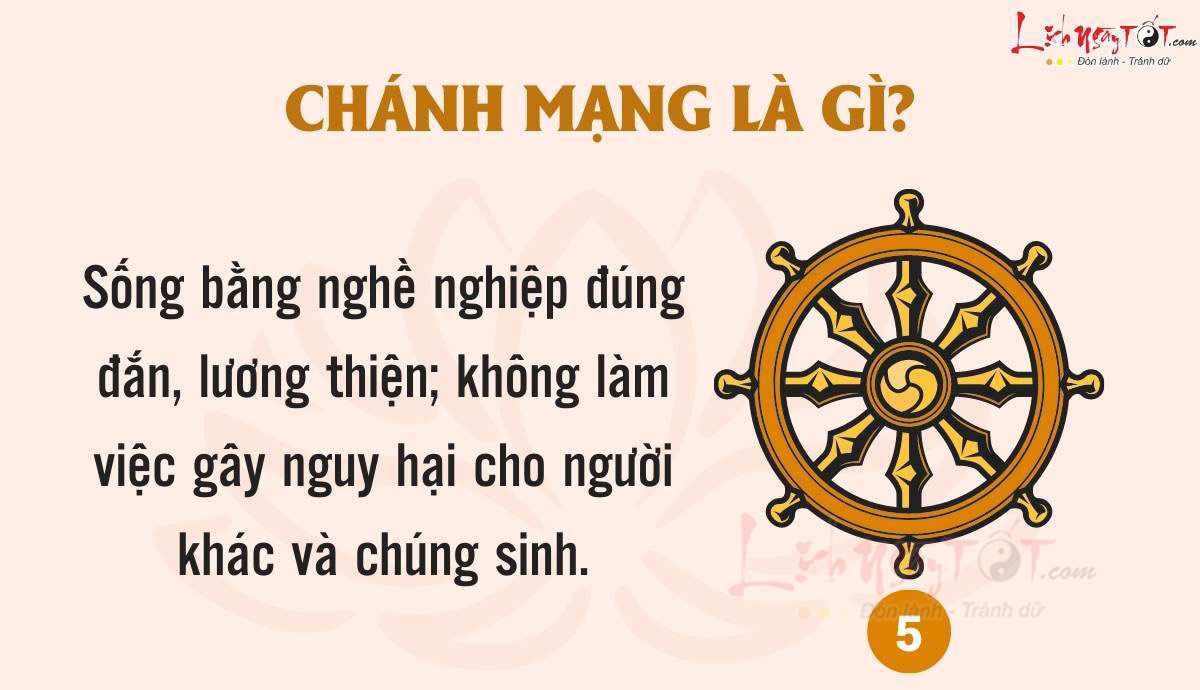 Bát chánh đạo - Chánh mạng là gì? Bat chanh dao - Chanh mang la gi?
