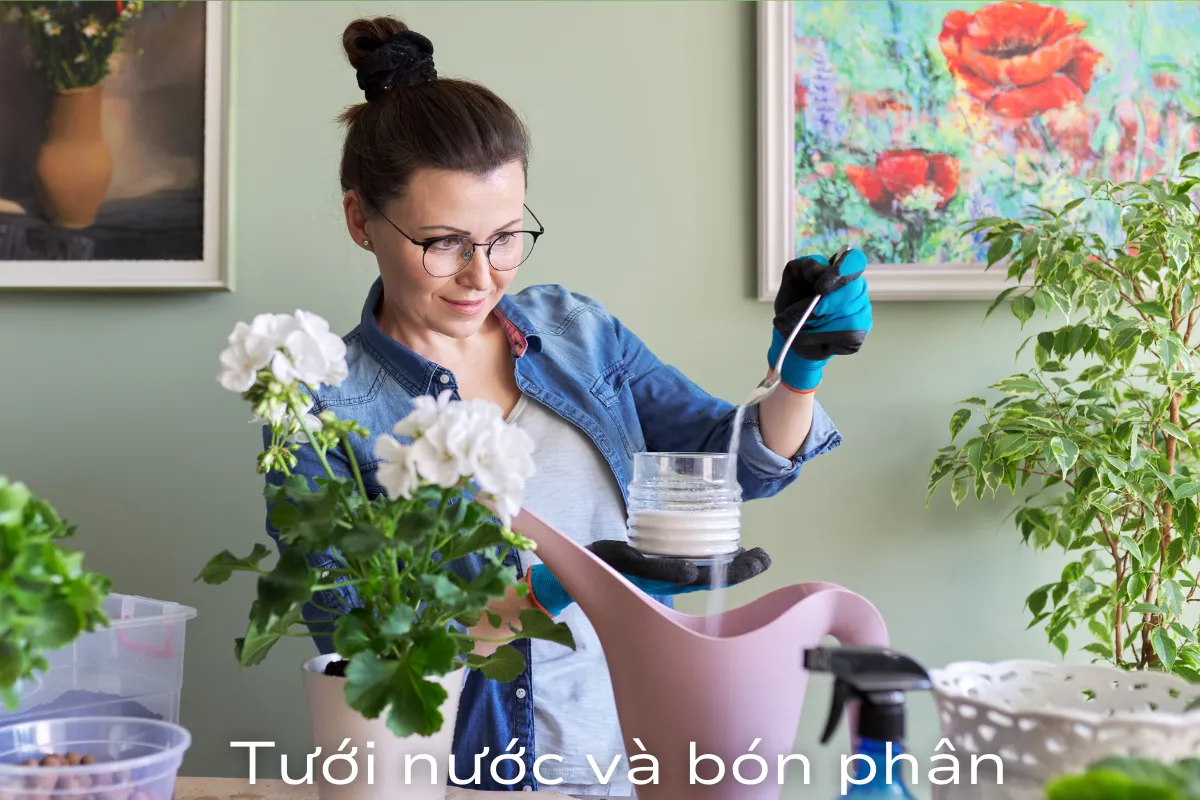 Tưới nước và bón phân