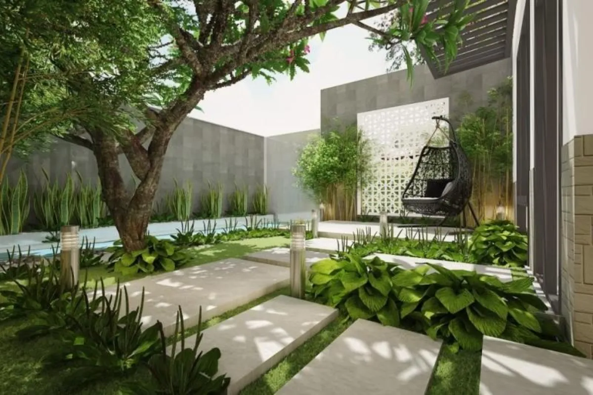 Thiết kế không gian nội thất với cây xanh