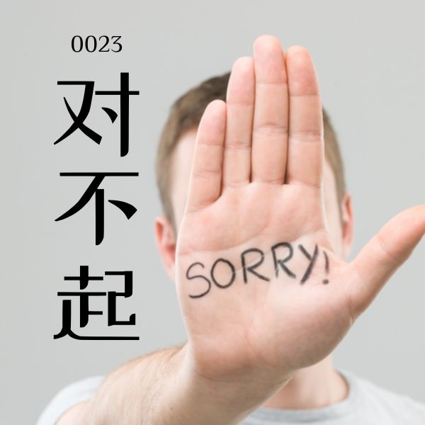 0023 – 对不起 – HSK1 – Từ điển tam ngữ 5099 từ vựng HSK 1-6 5000 từ vựng tiếng Trung 0023 – 对不起 – HSK1