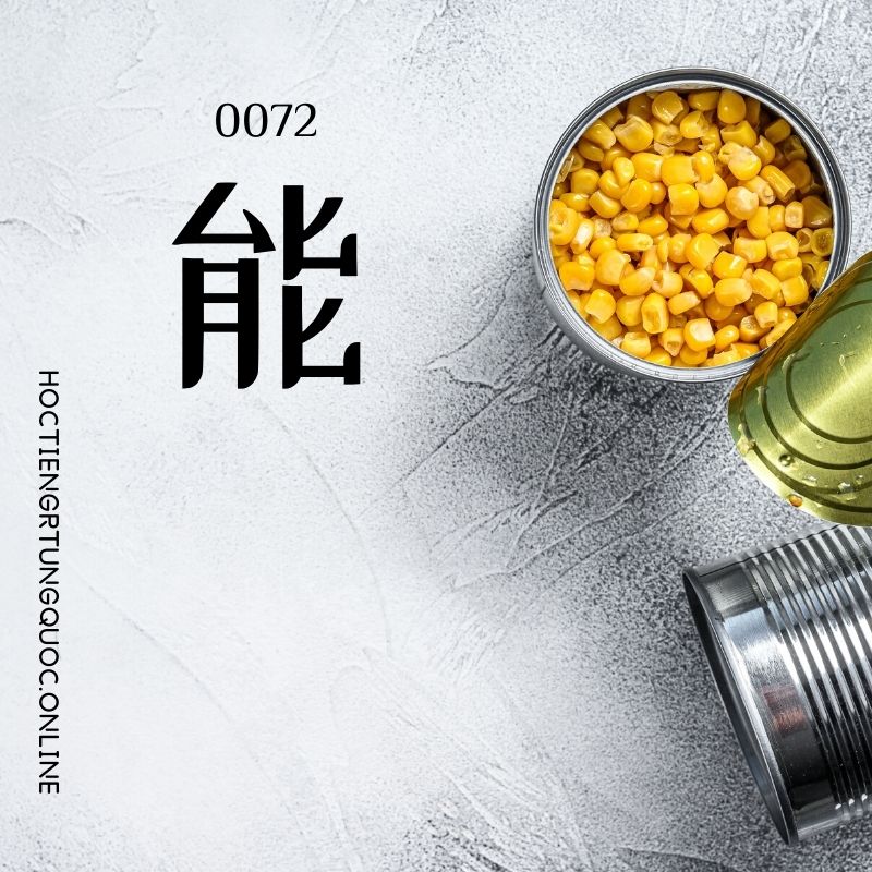 0072 – 能 – hsk1 – tu dien tam ngu 5099 tu vung hsk 1 6 1