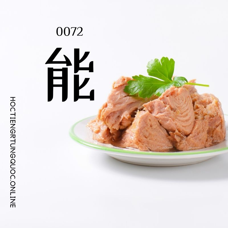 0072 – 能 – hsk1 – tu dien tam ngu 5099 tu vung hsk 1 6