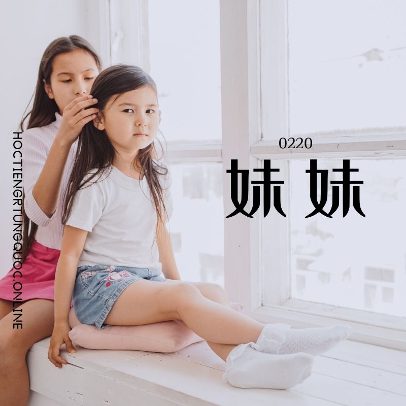 0220 – 妹妹 – HSK2 – Tu dien tam ngu 5099 tu vung HSK 1 6 1