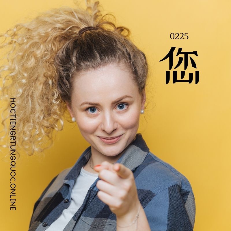 0225 – 您 – HSK2 – Tu dien tam ngu 5099 tu vung HSK 1 6 1