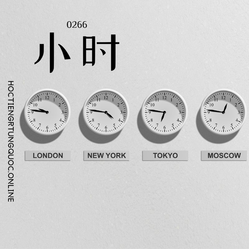 0266 – 小时 – HSK2 – Tu dien tam ngu 5099 tu vung HSK 1 6