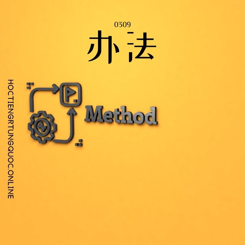 0309 – 办法 – HSK3 – Tu dien tam ngu 5099 tu vung HSK 1 6